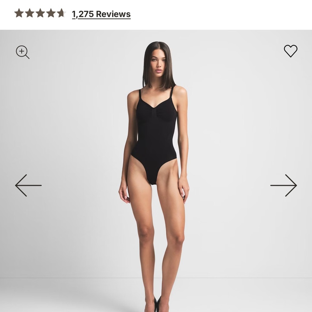 SKIMS Black Shapewear Bodysuit